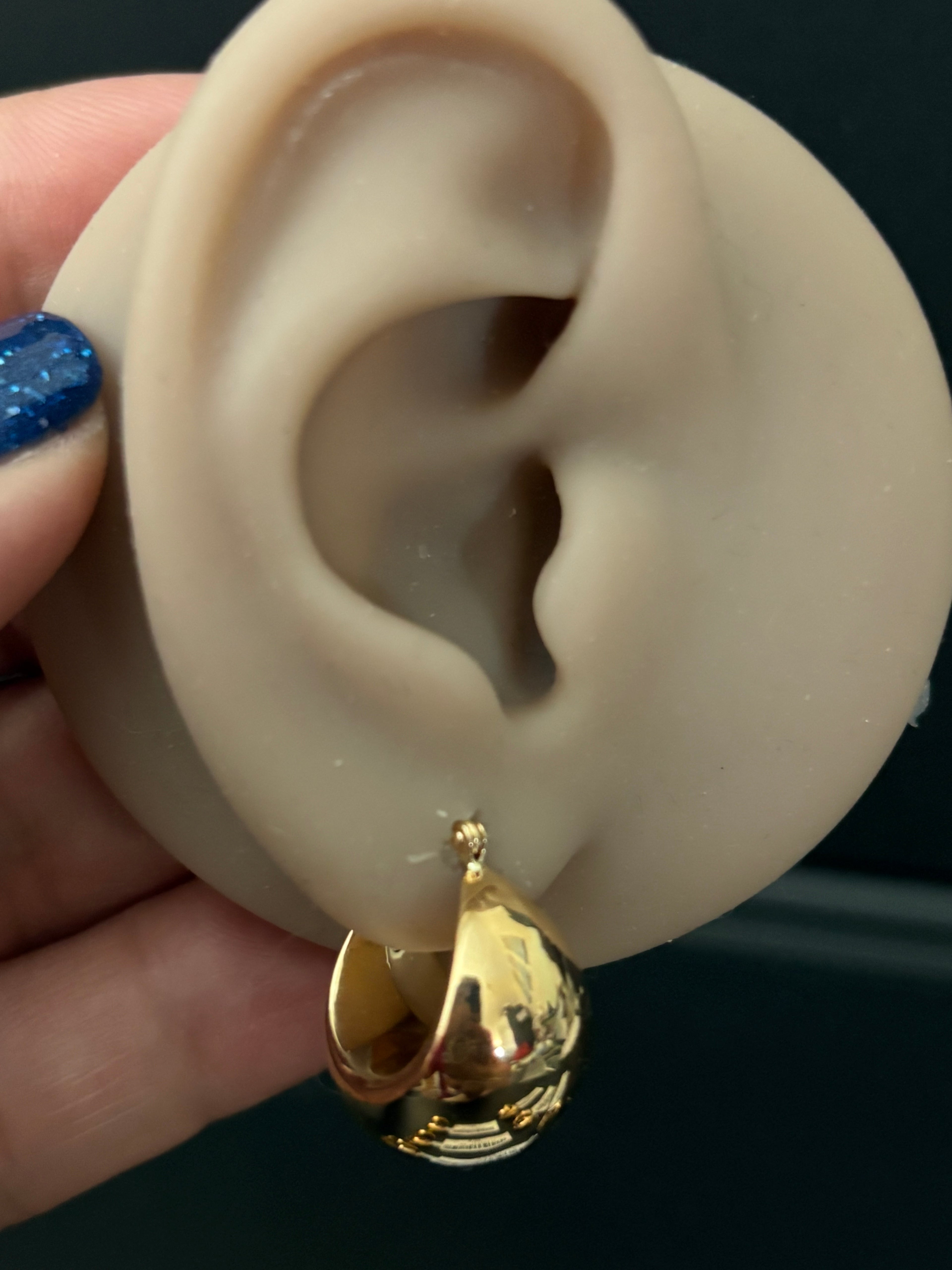 Chunky Plain Hoop Earring - SCROLL DOWN FOR DETAILS