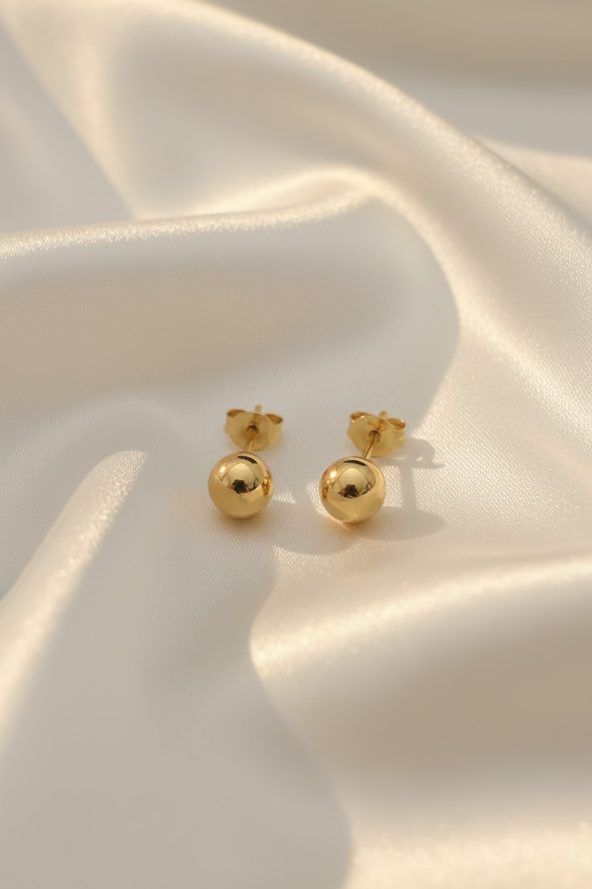 7MM Plain Ball Stud Earring