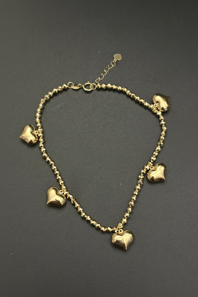 Plain Heart Charm Bracelet
