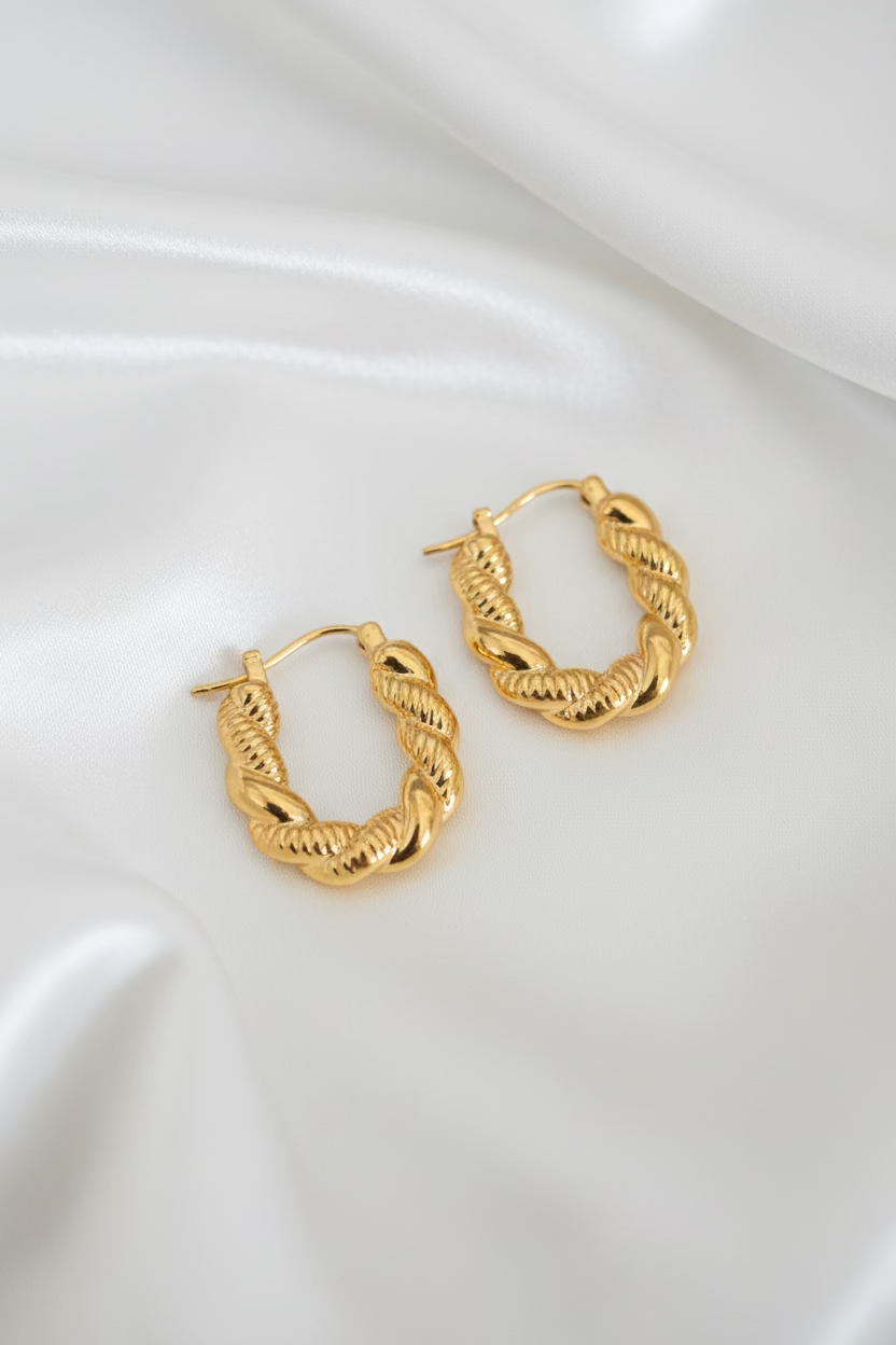 Twisted Hoop Earrings