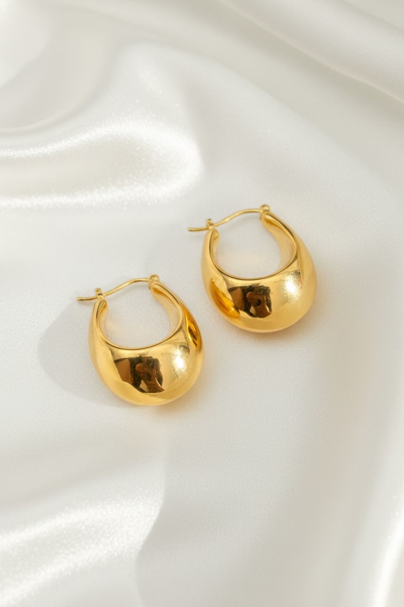 Chunky Plain Hoop Earring